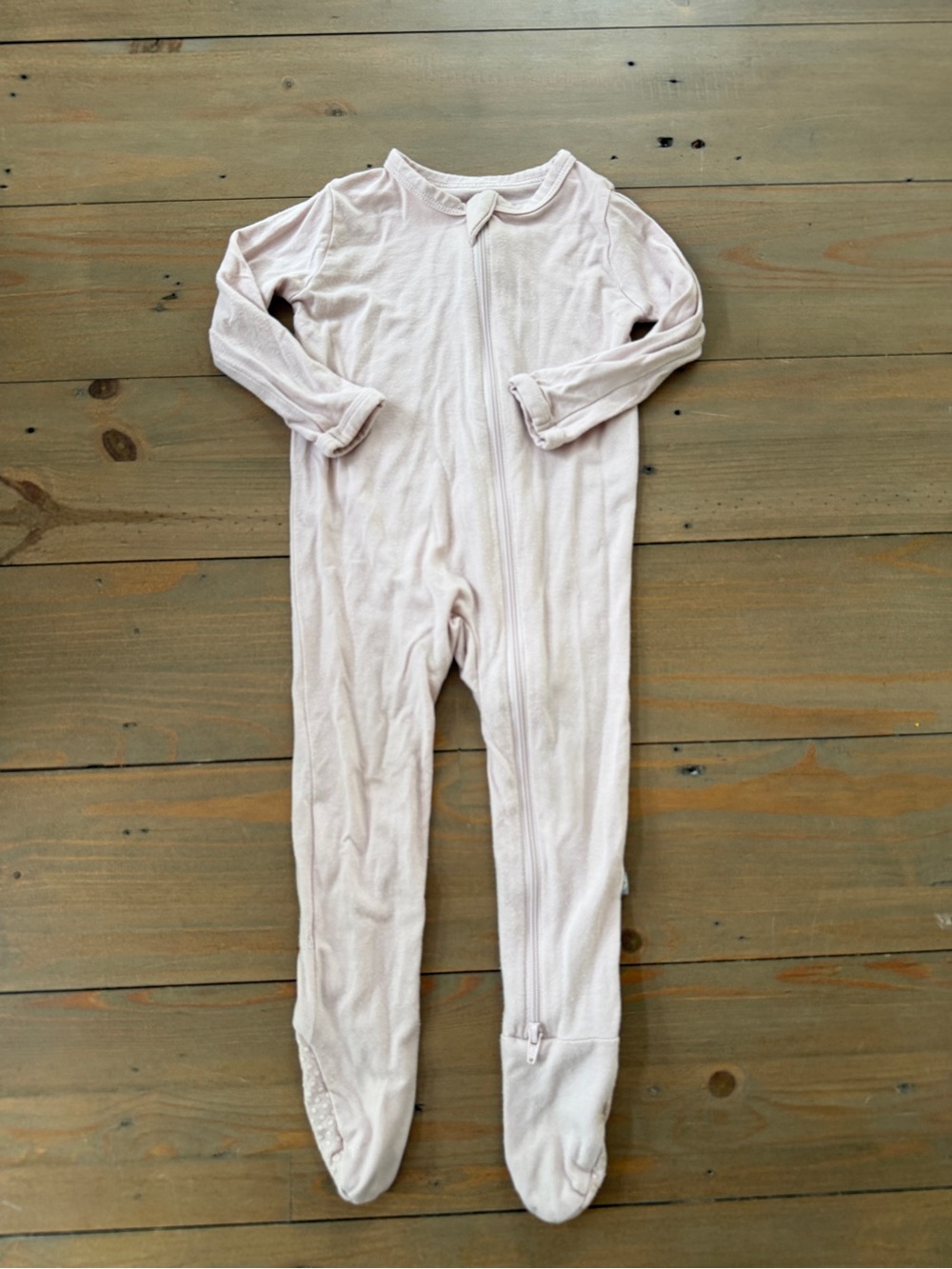 Kyte BABY Soft Pink Bamboo Footed Pajamas - 6-12 Months
